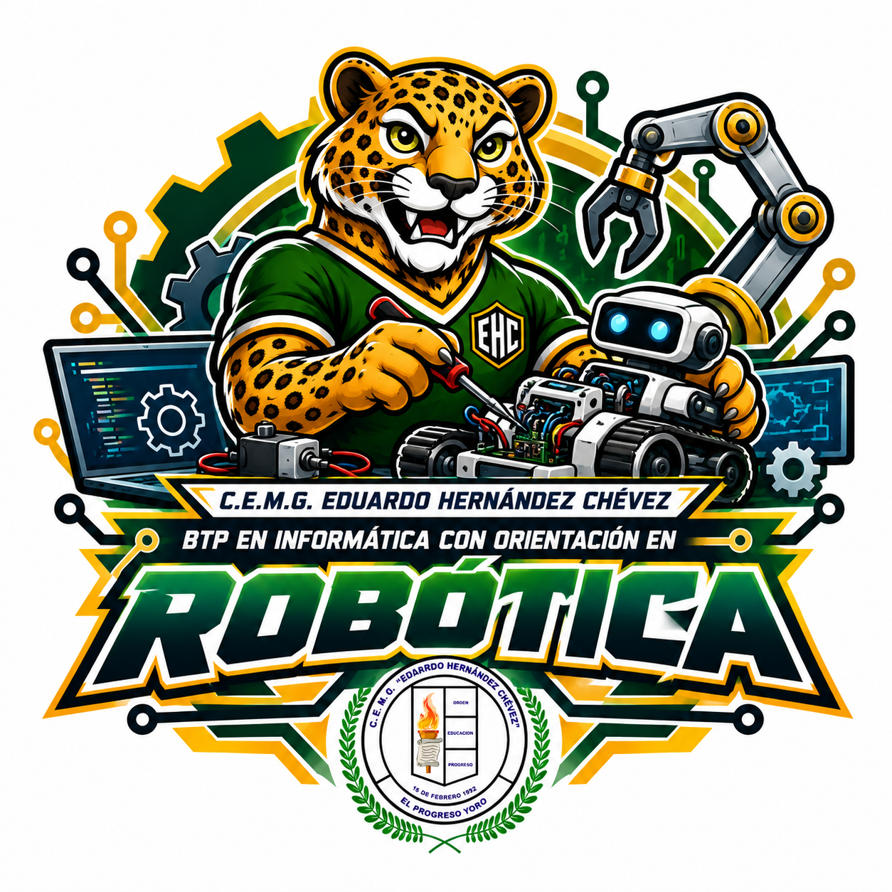 emblema de robótica del cemg eduardo hernández chévez